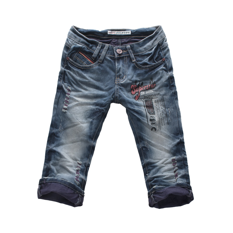 Free Shipping Women's fashion personalized denim capris ben capris