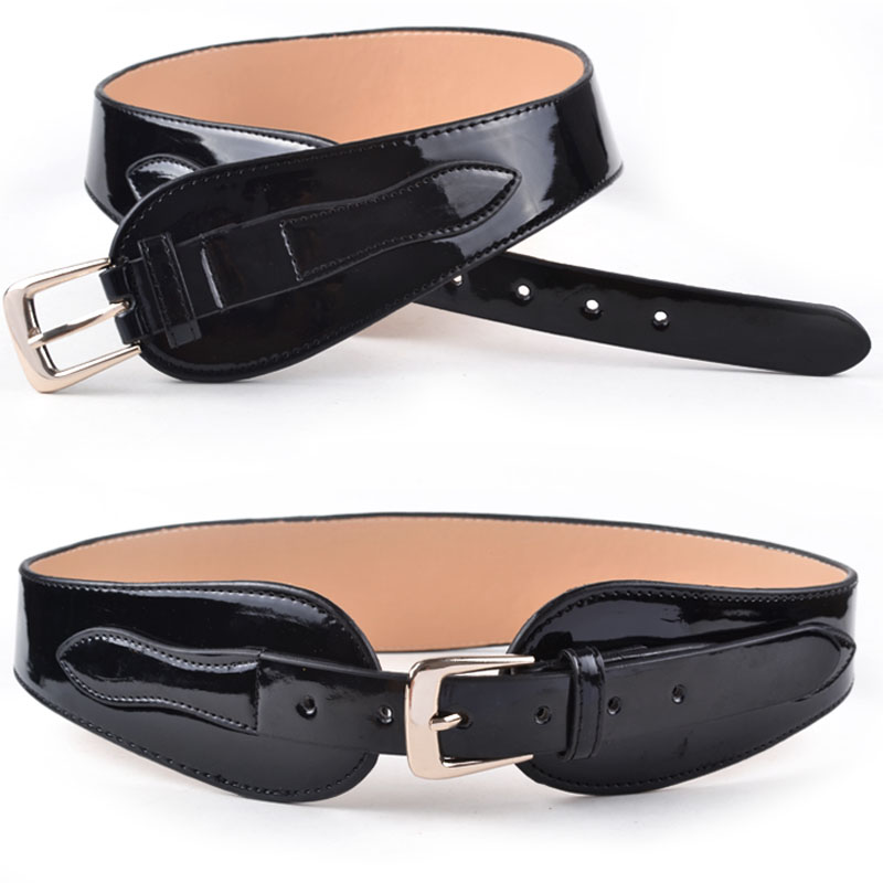 Free Shipping Women's fashion wide belt cummerbund japanned leather belt female all-match decoration strap