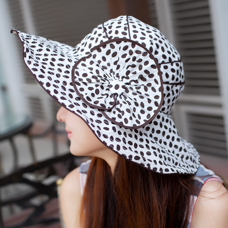 free shipping Women's / fashionable casual summer anti-uv sun-shading windproof hat big sun hat along / cloth cap