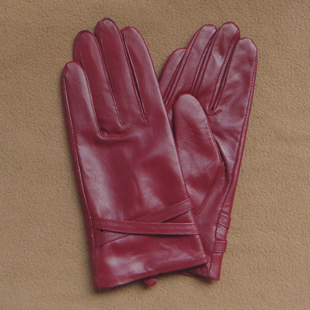 free shipping Women's genuine leather gloves sheepskin gloves women's leather gloves thermal fashion leather gloves