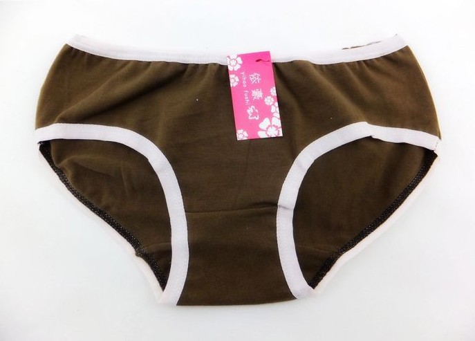 Free Shipping !!women's grey sexy underwear / Solid Ruffles / comfortable briefs / women's panties