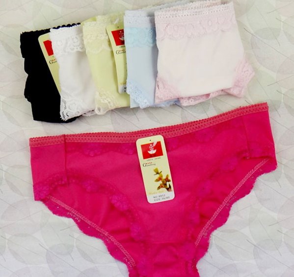 FREE SHIPPING!!Women's lace underwear  Beautiful lacy panties Sexy briefs L