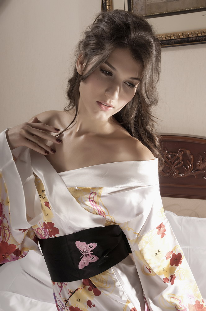 free shipping, Women's long-sleeve nightgown bathrobe sauna kimono 2142