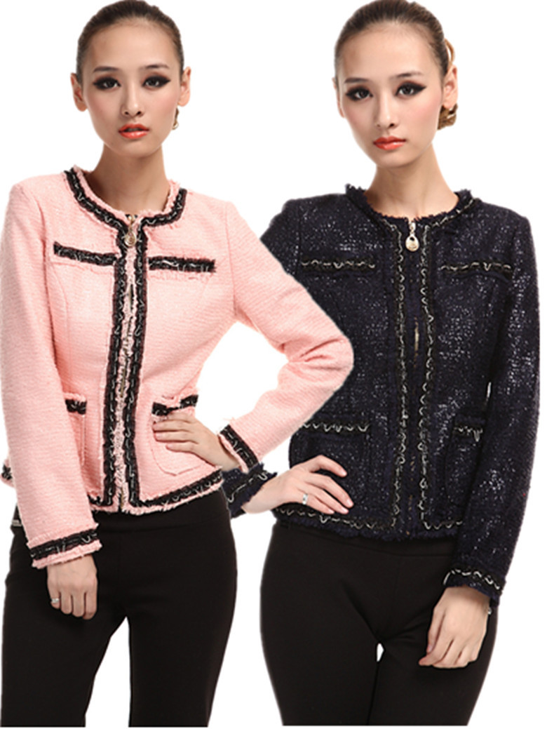 Free Shipping! Women's Long-sleeve Short Design Quality Top Autumn Coat Short Jacket OL Outfit Hot-selling