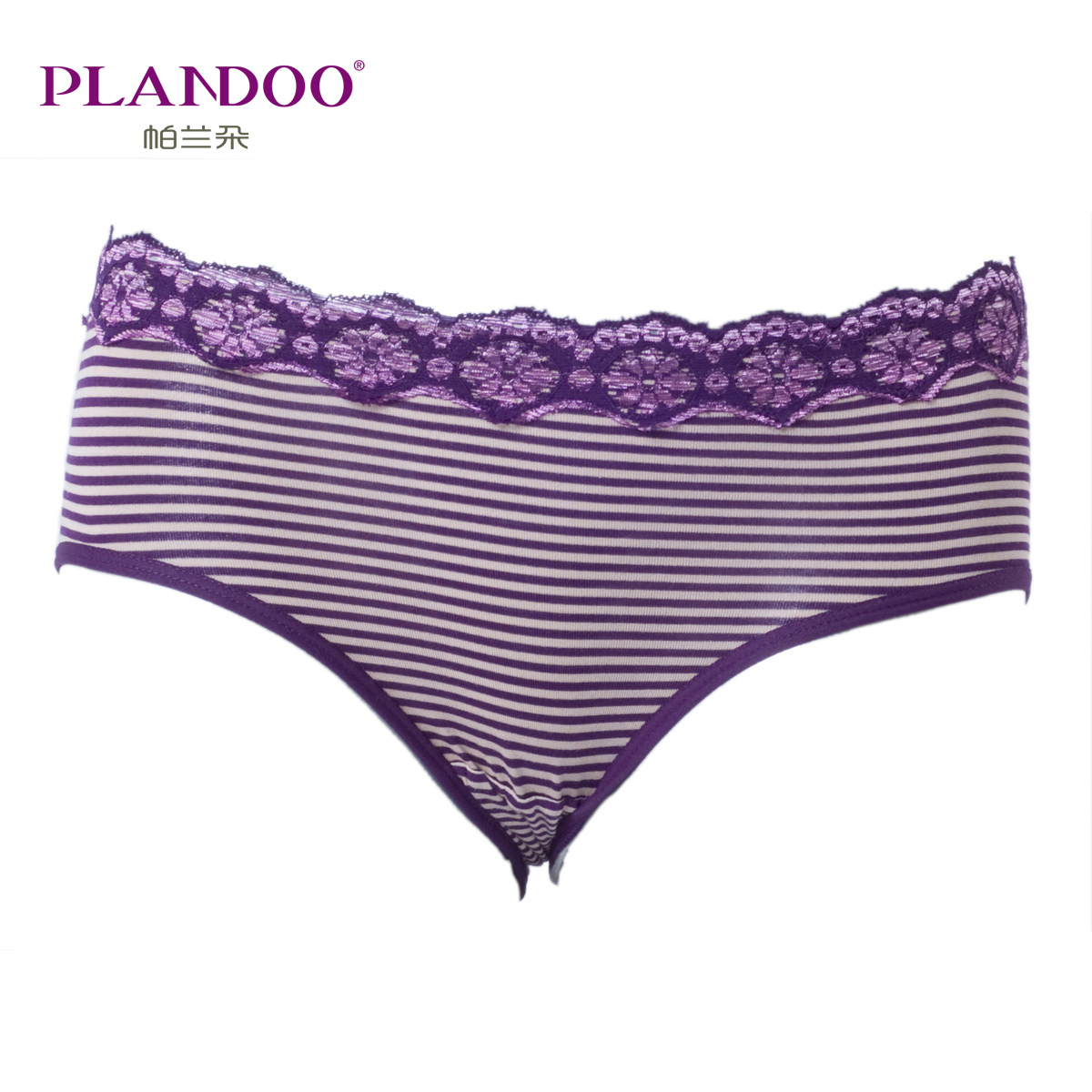 Free shipping Women's modal laciness striped briefs sexy lace panties