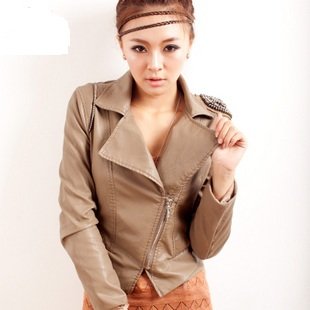 Free Shipping Women's Motorcycle Jacket ,Lady's Coat ,Outerwear /Silm korean PU High Quality Jacket ED-076