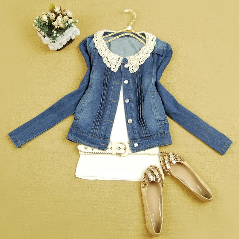 Free Shipping, Women's new arrival slim small denim short jacket female 251951c
