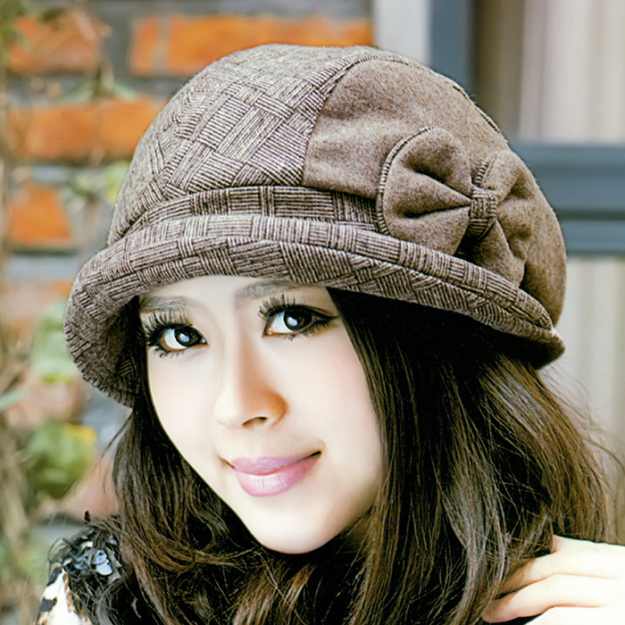 Free Shipping Women's newsboy cap hat spring and autumn winter fashion millinery sun hat bow