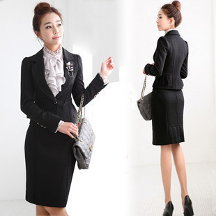 Free shipping Women's ol professional set formal suit set skirt professional skirt corsage 50