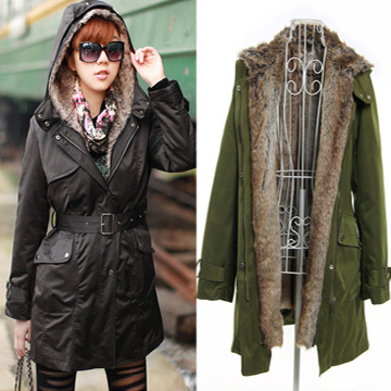 free shipping Women's outerwear fashion luxury wool liner thickening wadded jacket winter coat liner can take off