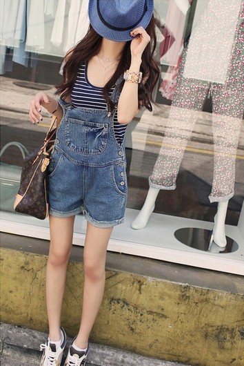 Free shipping Women`s Overalls short Jeans, Suspender trousers  Pants Jumpsuit ,