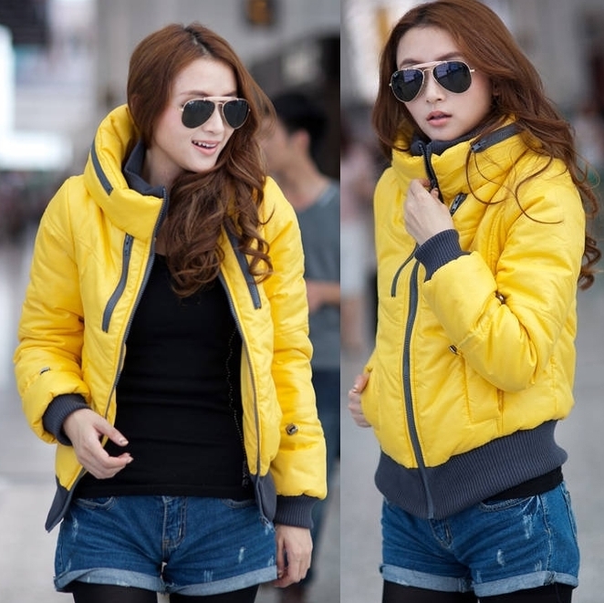 FREE SHIPPING  women's patchwork thickening down cotton thermal wadded jacket cotton-padded jacket autumn  winter outerwear