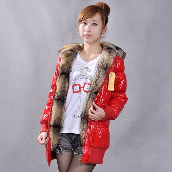 Free shipping women's Plus size winter cotton-padded jacket ,women's fur collar hooded thickening slim overcoat ,winter jacket