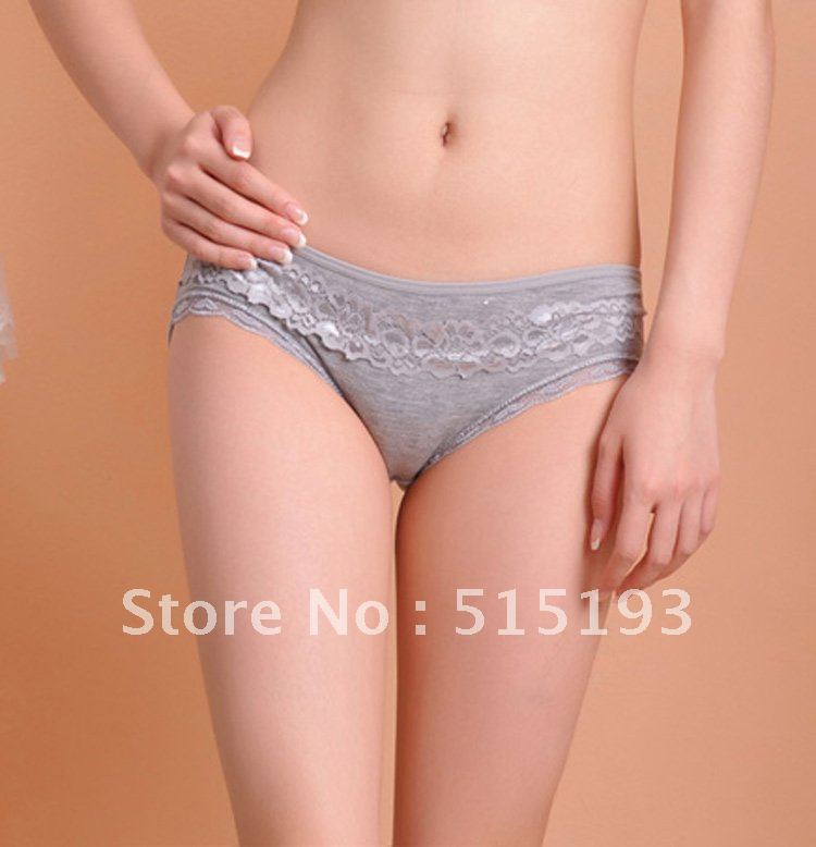 Free Shipping Women's Secrets Modal Cotton Silk Hipsters Underwear Woman Low Waist Pantie 5pc/lot AC103