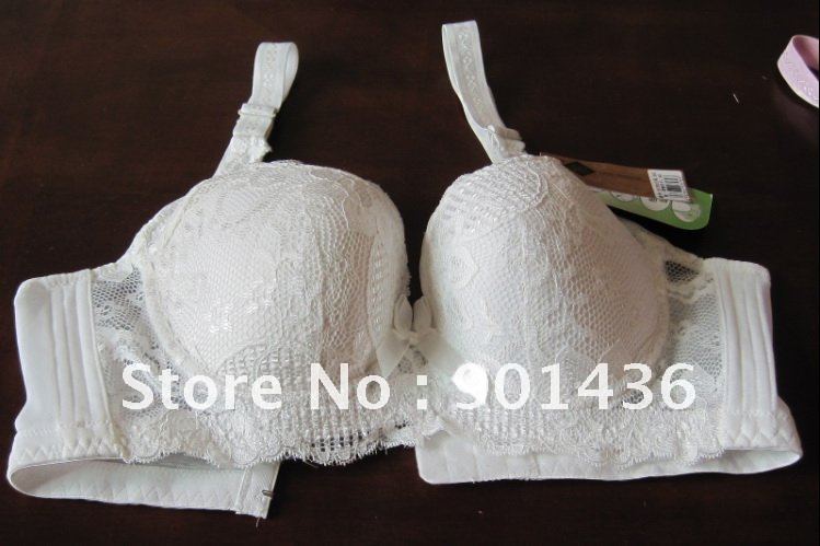 Free shipping!! Women's sexy bra Underwire Adjusted-straps Lace Floral Bow brassiere