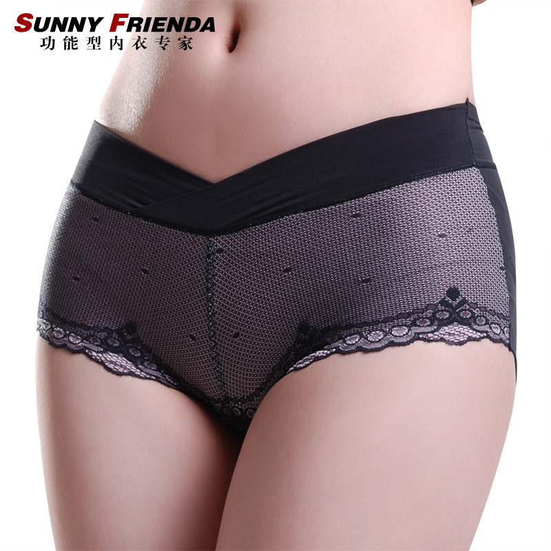 Free shipping Women's sexy low-waist basic abdomen panties drawing butt-lifting body shaping pants corset pants 2682