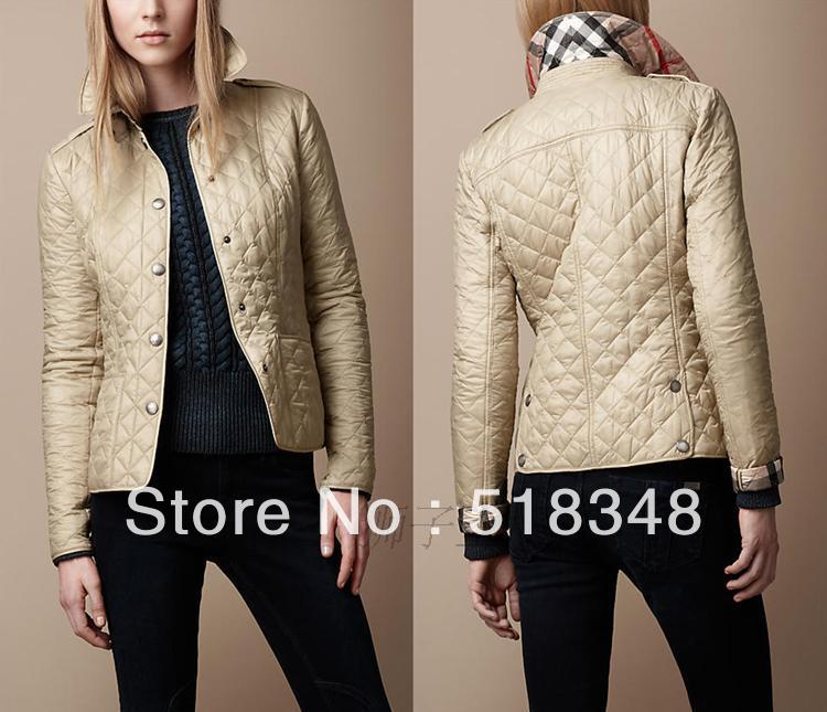 Free shipping Women's Slim Plaid Cotton Coat Jacket hot selling