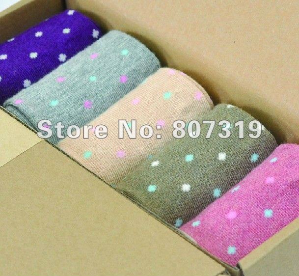 Free shipping women's socks high quality women lady sock cotton knitted lady lace knee birthday christmas gift 5pairs/box