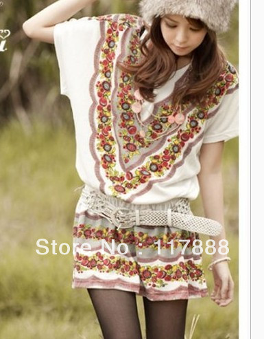 free shipping  women's sweet princess casual short-sleeve dress 2032