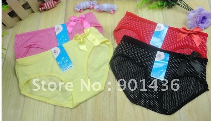 FREE SHIPPING!! Women's underwear*lovely bow tie briefs*100% cotton small wholesale