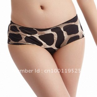 Free shipping! Women's underwear sexy leopard low waist briefs k8046