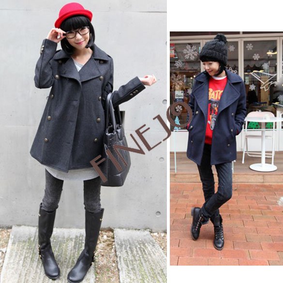 Free Shipping Women's Wool Long Trench Coat ,Fashion Warm Winter Leasure Wear,Cloak Coat 7894