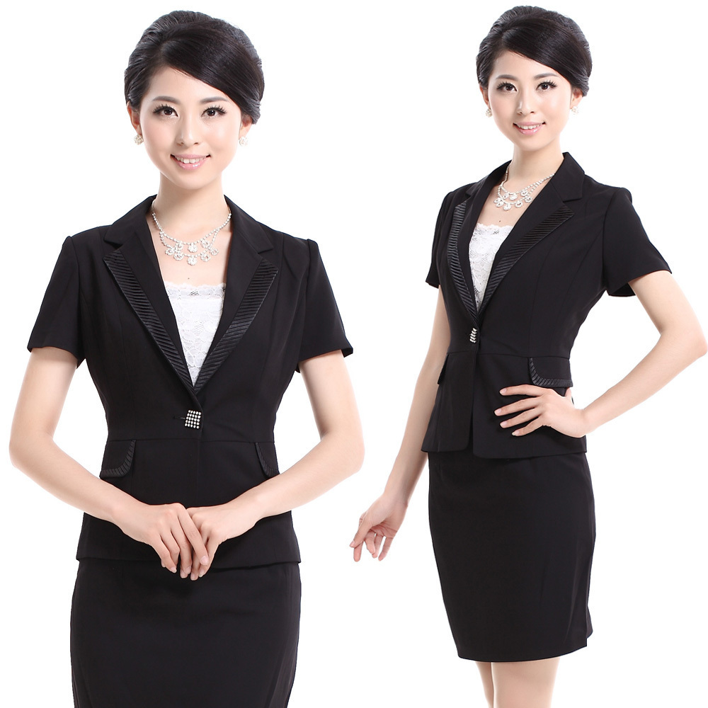 Free shipping Women's work wear skirt work wear front desk uniform elegant formal