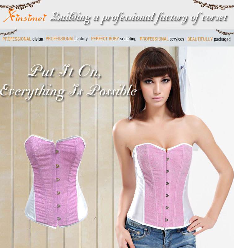 Free shipping Women Sexy Elegant Corset+G string Costume Sexy Bustier S M L XL