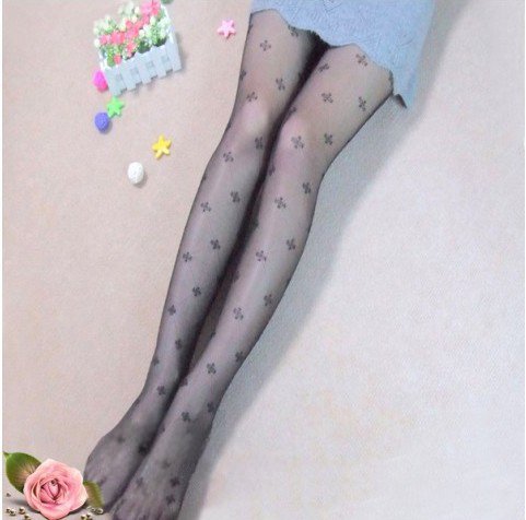 free shipping/Women Sexy Silk stocking Pantyhose,thin tights stockings legging/ romantic clover print