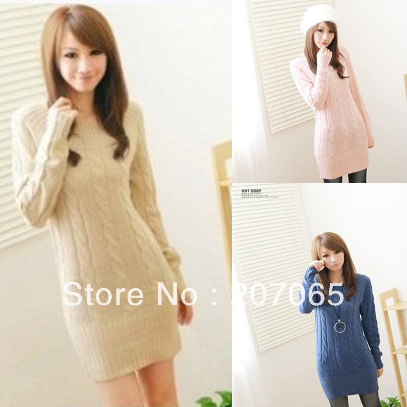 Free shipping women sweaters, long design ladies' sweaters for basic shirt  7 colour