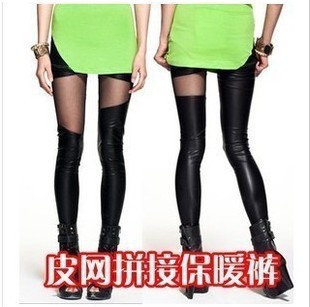 FREE SHIPPING Women WInter Bamboo inside Thicken Fur Leather Leggings Pants Hot Sale YWJR1480