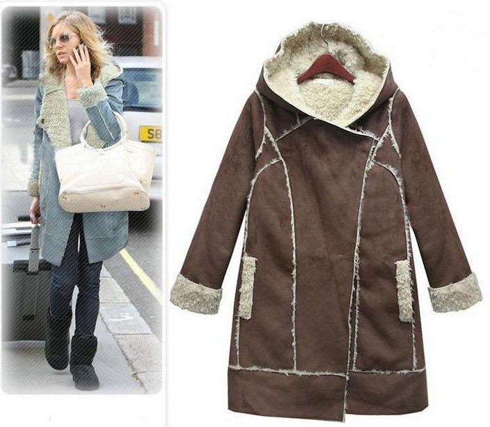 Free Shipping Women Winter Down warm long Coat Thick surcoat clothes Coats Overcoat glengarry