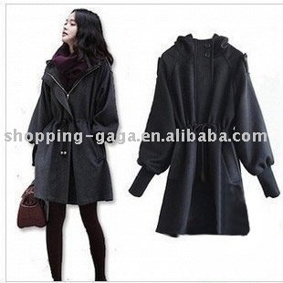 Free shipping women wool coat 2013 new fashion trench coat outerwear overcoat outdoor poncho windbreaker plus size winter jacket