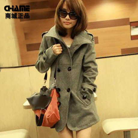 Free shipping women wool coat trench coats outerwear clothes winter jackets double breasted long overcoat slim fit lady clothing