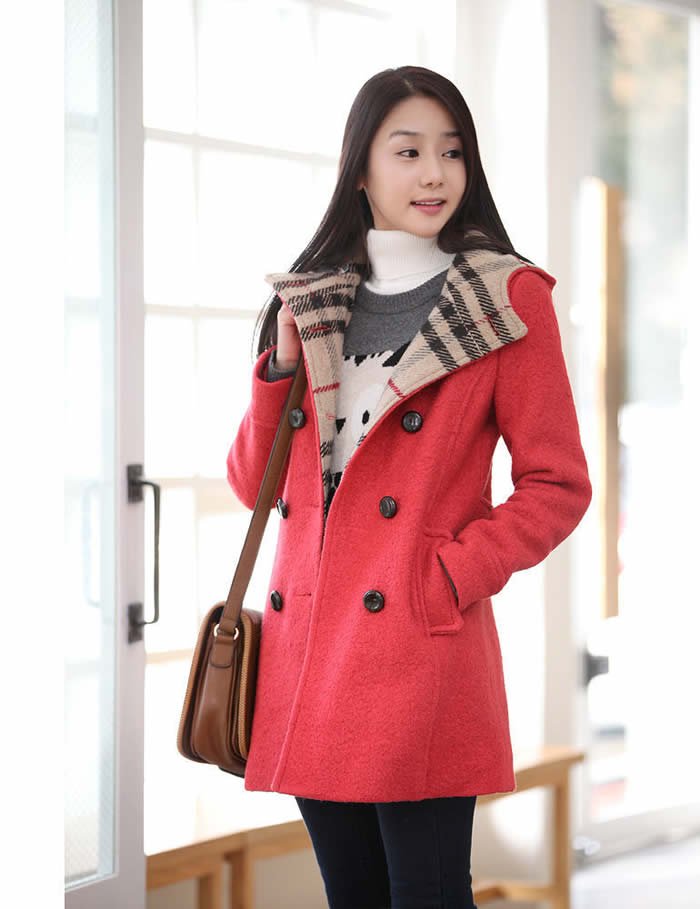 Free shipping women wool coats warm windbreaker coat hooded jacket winter outerwear trench coat outdoor  ladies fashion clothes