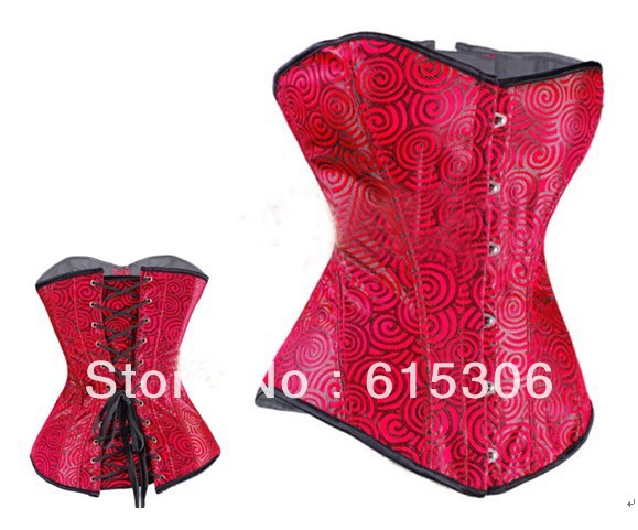Free shipping  Womens Corset Gorgeous Underbust Corset Red & Purple wholesale & retail