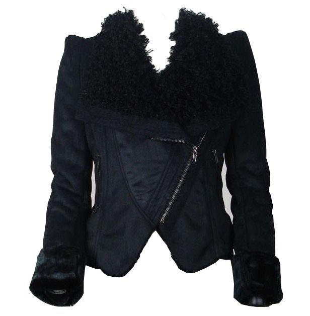 Free shipping womens suede casual jacket synthetic leather jacket coat