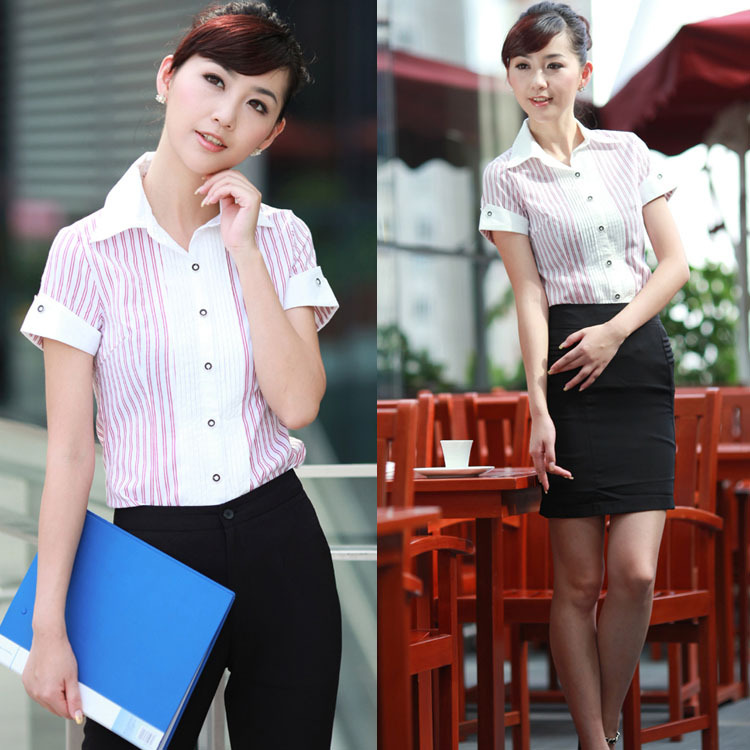 Free shipping Work wear women's set ol formal shirt set 2013 summer work wear skirt