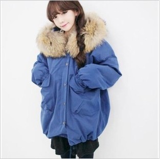 Free Shipping  y302 2013 warm red blue with a hood outerwear wadded jacket cotton-padded jacket dress wholesale