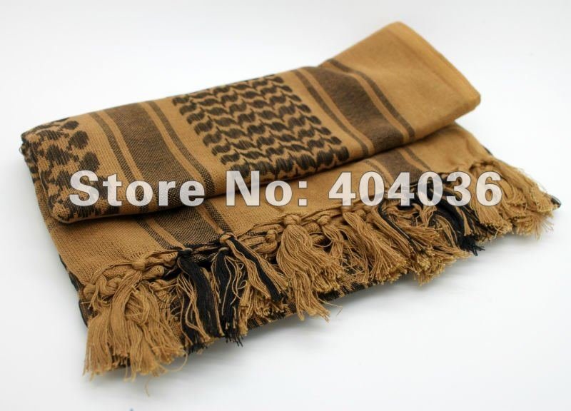 Free shipping Yellow Arab Shemagh Head Scarf Neck Wrap Authentic Best Cottton Palestine Arafat