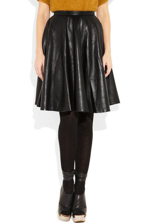Free shipping! YIGELILA Women vintage midi leather skirt 581