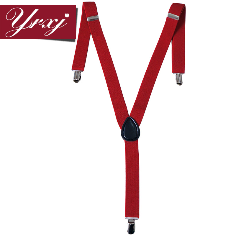 Free Shipping Yrxj handsome casual jeans elastic suspenders women's suspenders all-match a001