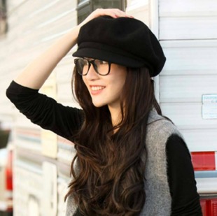 Free shipping Yzstyle roll up hem badian cap newsboy cap painter cap hat female autumn and winter