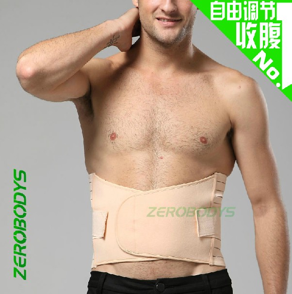 Free Shipping ! Zerobodys male velcro body shaping kummels corset cummerbund super abdomen drawing tiebelt