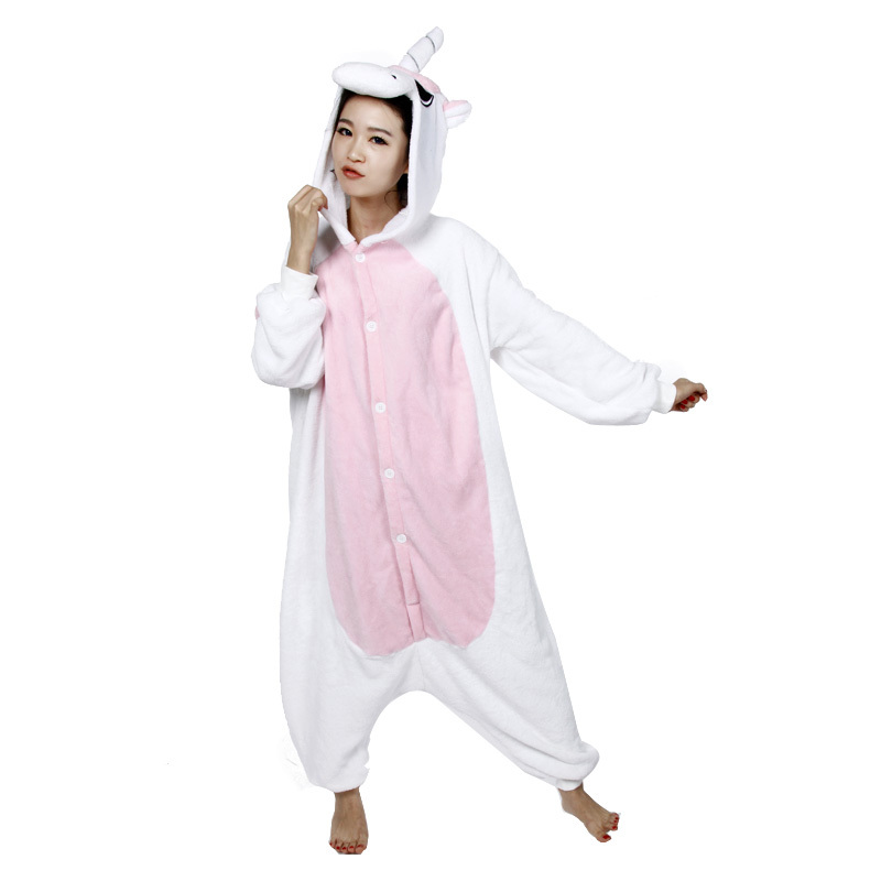 Free shipping Zipper style animal one piece sleepwear unicorn bee lounge measurement