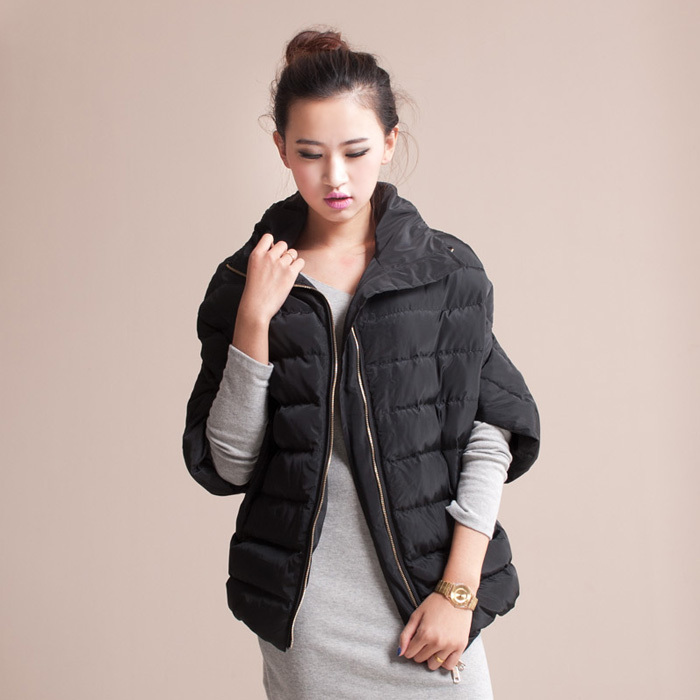 Free shipping Zz 2012 autumn and winter design batwing sleeve down coat outerwear 11