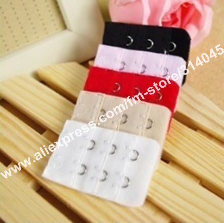 Free Shipping100PCS/LOT Bra Extend Hooks, Bra Strap, Bra Longer Buckle, 3 Row 3 Button Back Button Slip, Bra Buckle