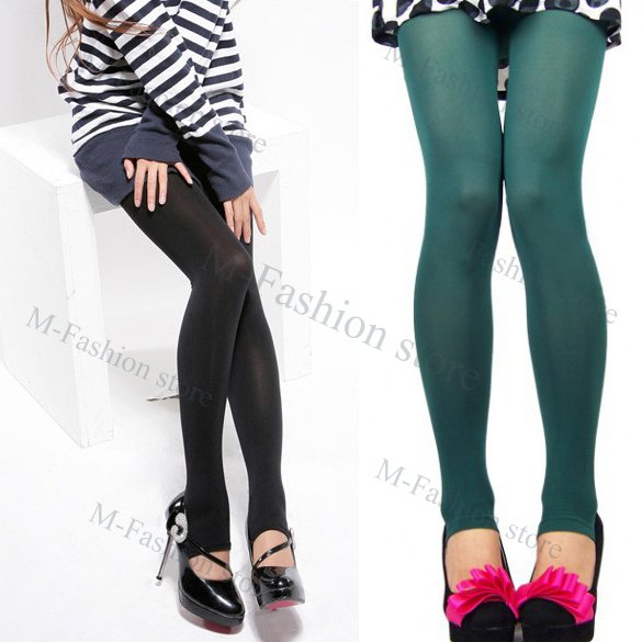 free shipping2012 new fashion Women's Opaque Tights Pantyhose 5 Colors Stockings Leggings Black/Grey/Purple/Coffee/Green 3345