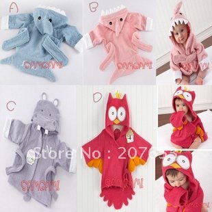 free shipping5 /lot children clothing  baby clothing baby sleeping wear pajamas with animal design