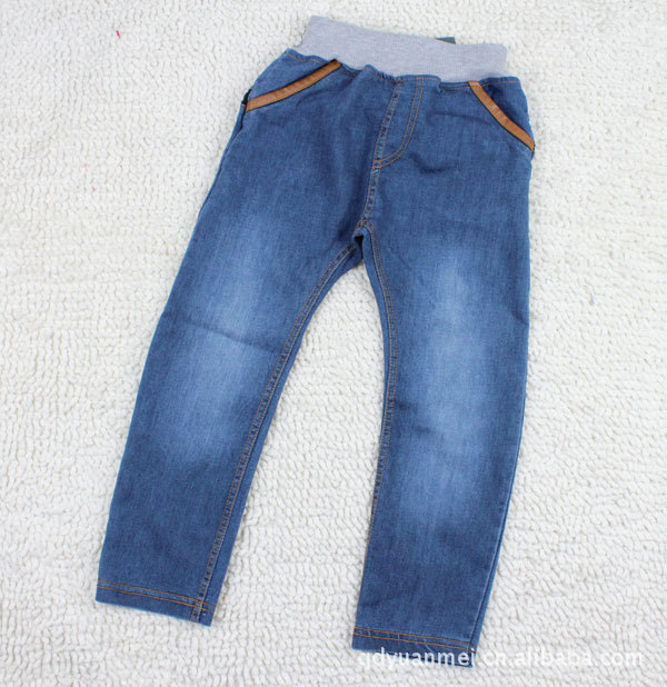 Free shippingChildren jeans new spring children's clothing boys girls Korean jeans sub soft tide